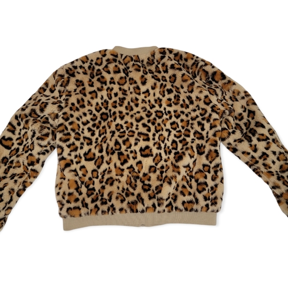 Cheetah Animal Print Faux Fur Lined Jacket Size XL 14-16 - Picture 3 of 13